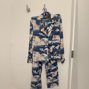 Reformation Blue and White Cloud Print Set